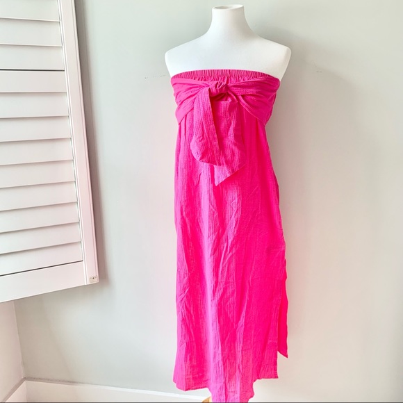 J. Crew Pink Sleeveless Swimsuit Cover Up Size X-Small - Picture 2 of 10